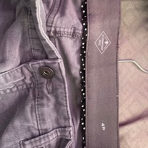 Gray Corduroy Straight Leg Pants